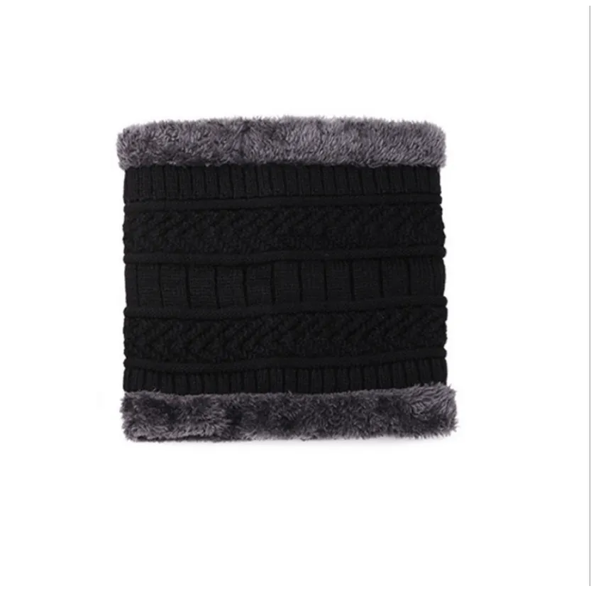 Men's Warm Plush Lined Hat & Scarf Set, Winter Accessory Sets