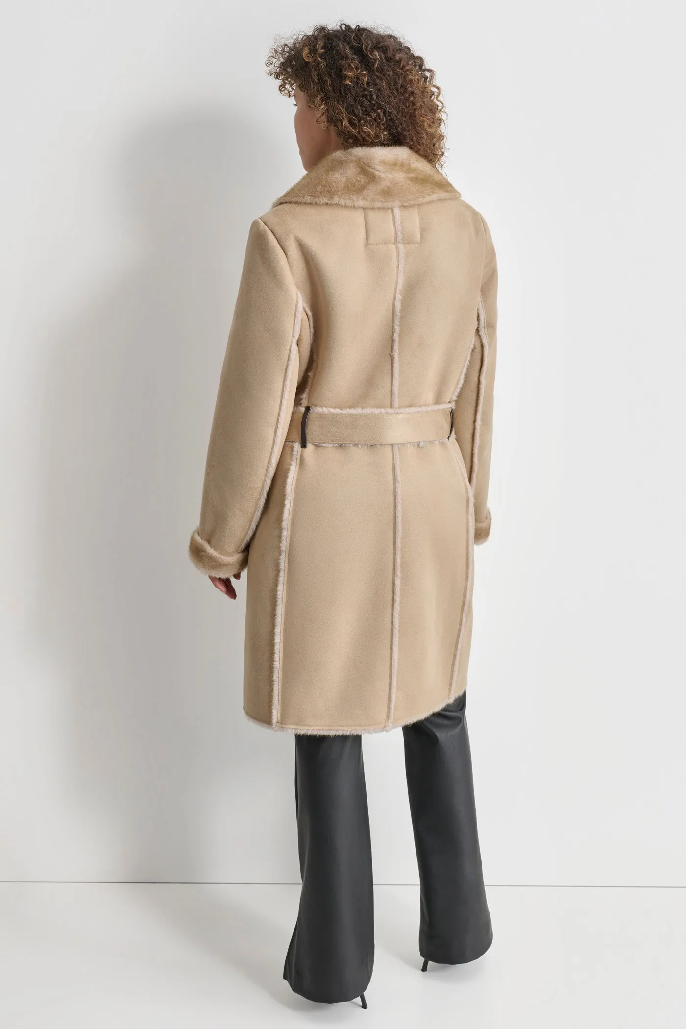 MINK BONDED SUEDE COAT