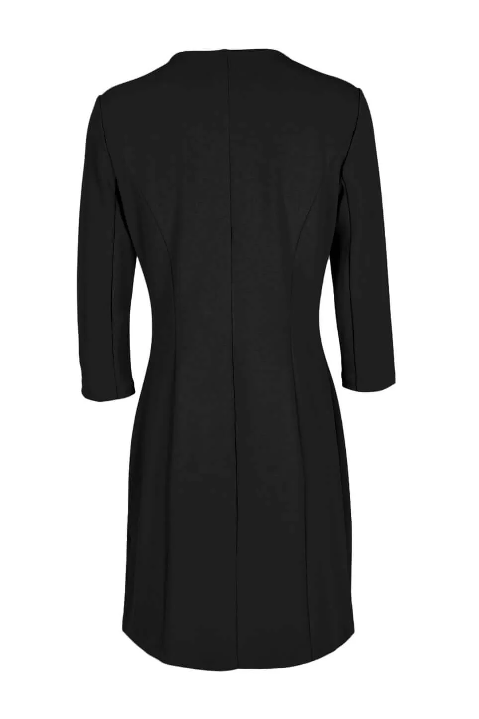 NANETTE Nanette Lepore V-Neck Long Sleeve Trench Solid Stretch Crepe Dress