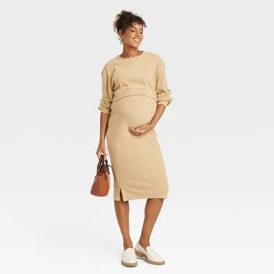 New - Match Back Ribbed Maternity Coordinate Set - Isabel Maternity by Ingrid & Isabel Tan M