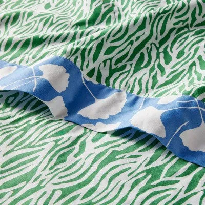 New - Sea Twig Green Full 400 Bedding Sheet Set - DVF