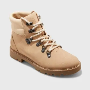 New - Women's Tully Lace-Up Winter Hiking Boots - Universal Thread Tan 6.5