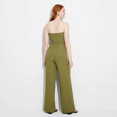 New - Women's Wide Leg Tube Jumpsuit - Wild Fable