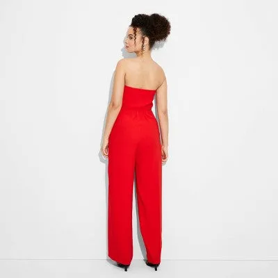 New - Women's Wide Leg Tube Jumpsuit - Wild Fable