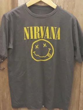 Nirvana T-Shirt with Kurt Cobain's Sub Pop Records Sketch: The Classic Dead Smiley Design