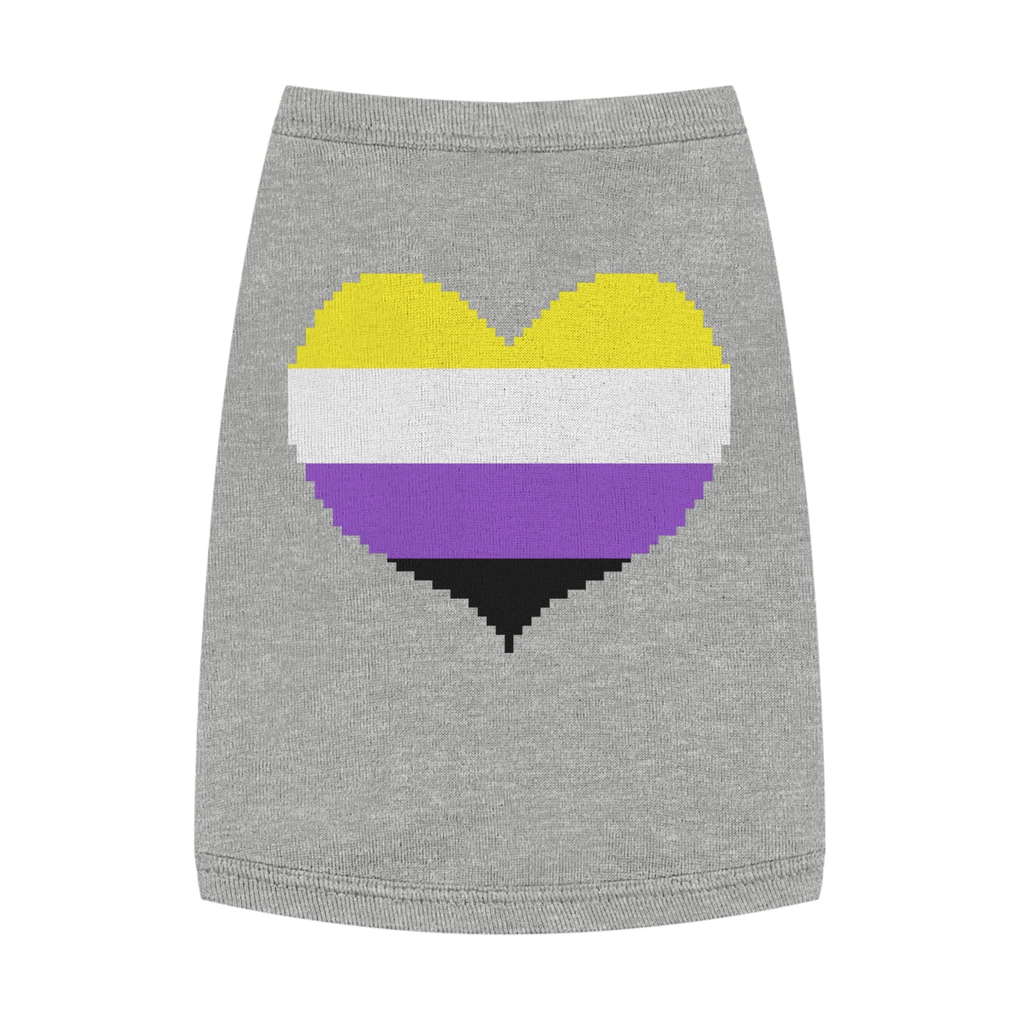 Non-Binary Pixel Heart Pet Tank Top