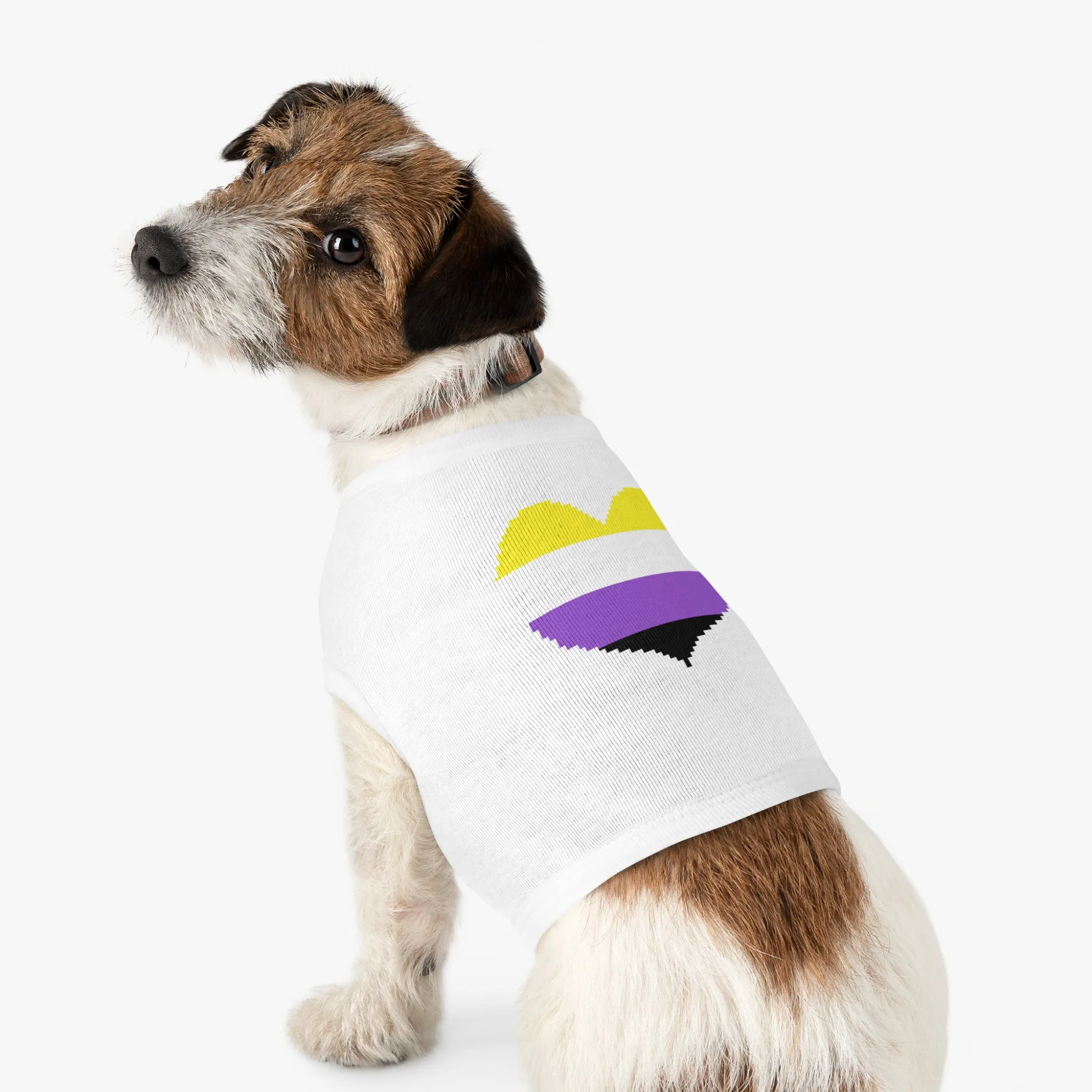 Non-Binary Pixel Heart Pet Tank Top