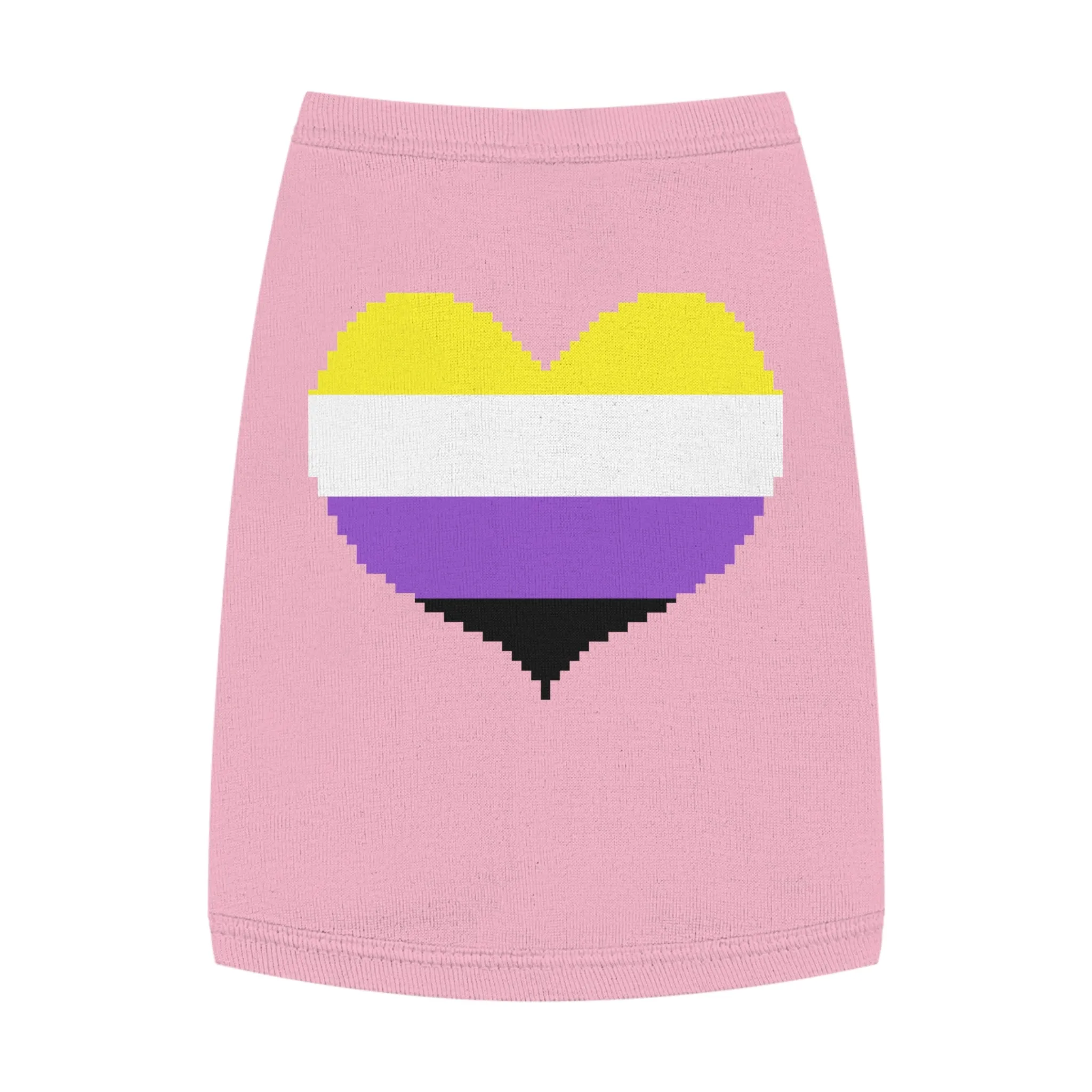 Non-Binary Pixel Heart Pet Tank Top