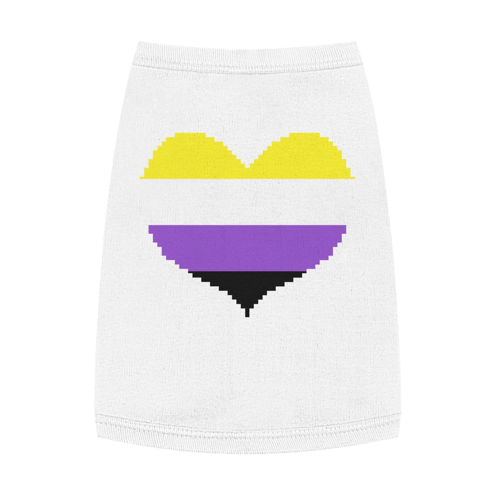 Non-Binary Pixel Heart Pet Tank Top