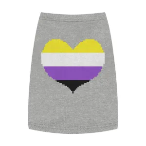 Non-Binary Pixel Heart Pet Tank Top