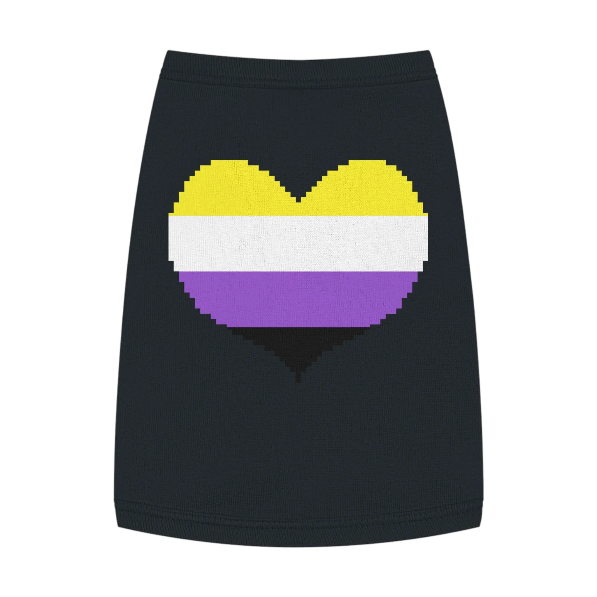 Non-Binary Pixel Heart Pet Tank Top