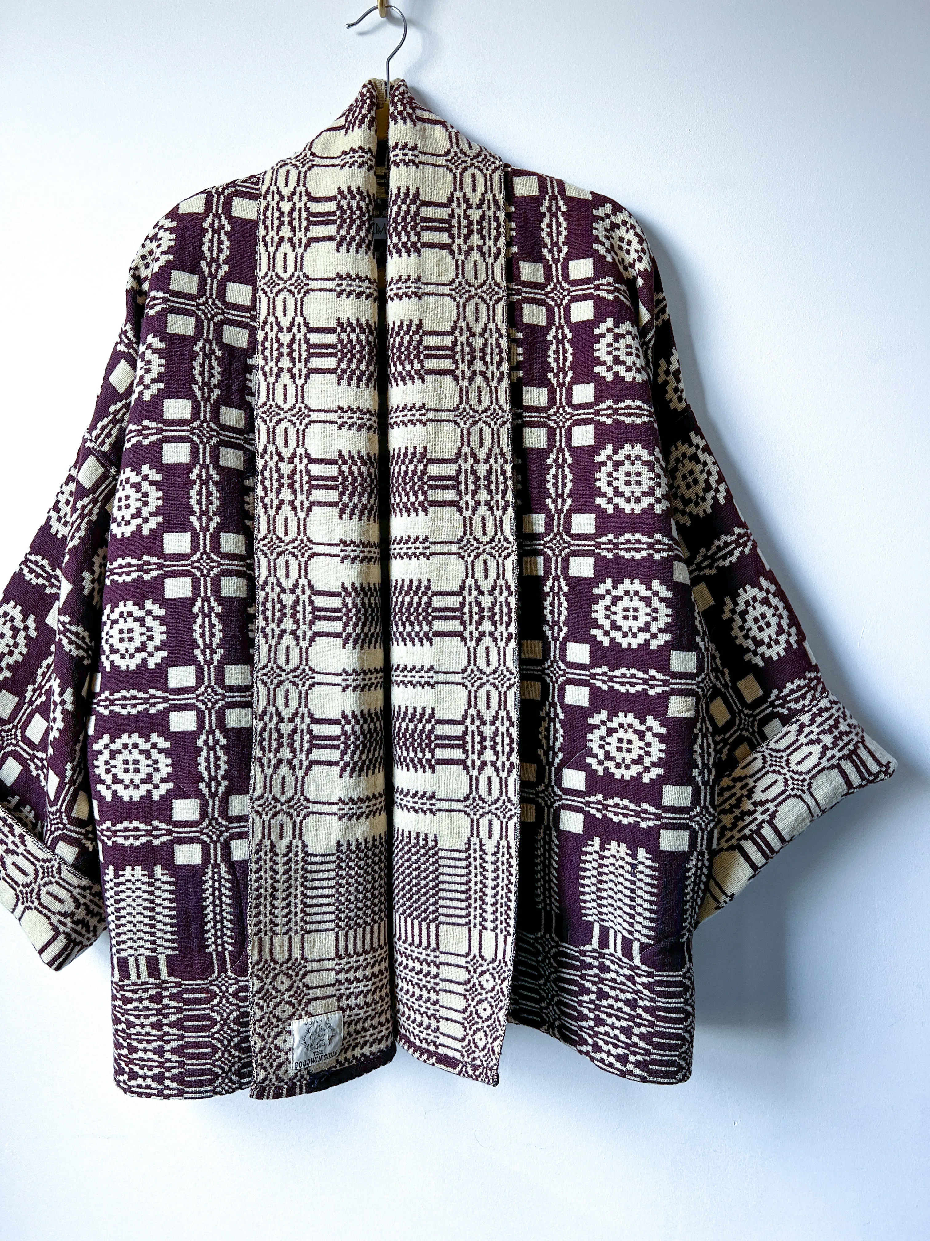 One-of-a-Kind: The Goodwin Guild Woven Coverlet Cocoon Coat (flexible sizing)