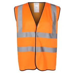 Orange High Visibility 120 GSM knitted EN471 Certified Waistcoat