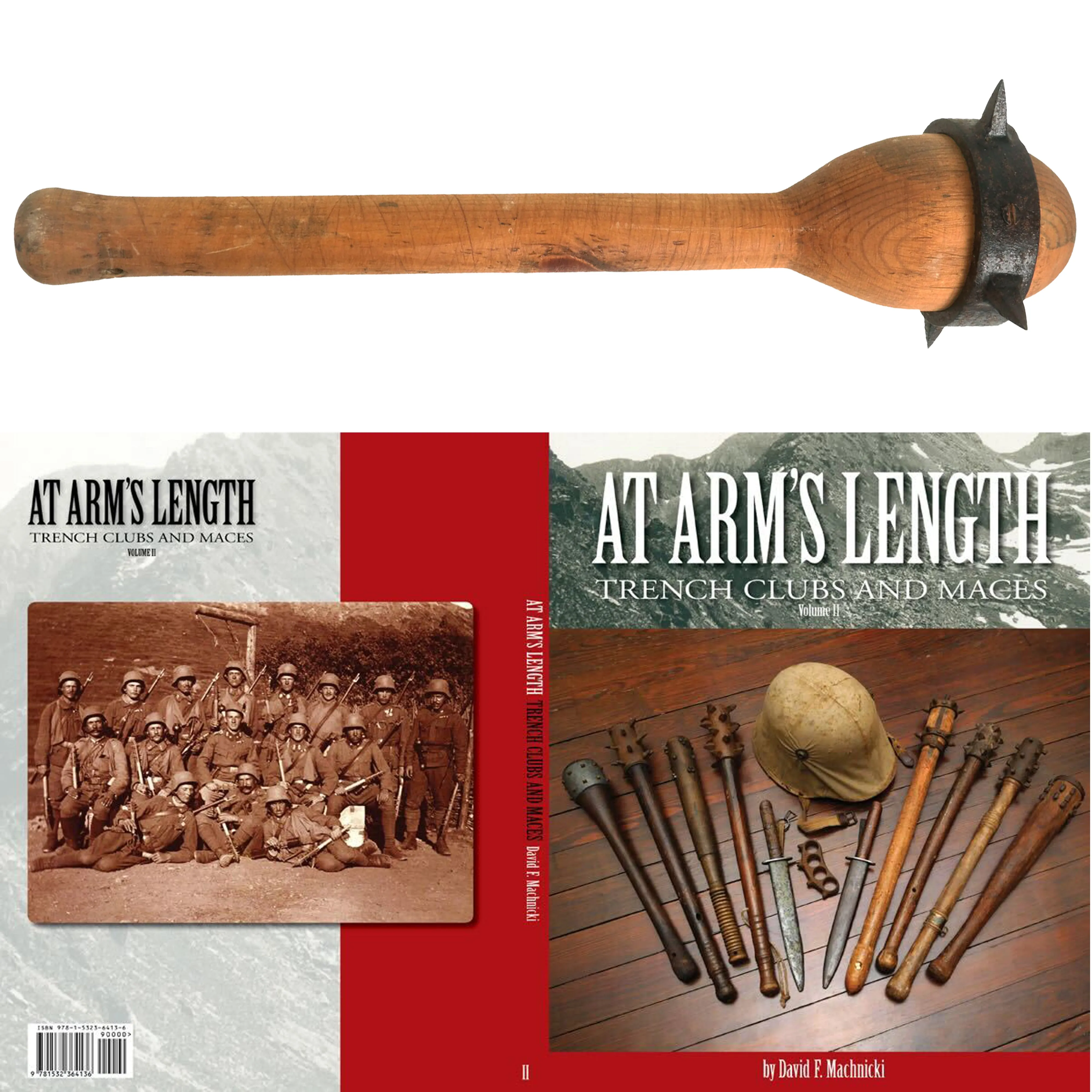 Original Austro-Hungarian Trench Club with Four Spiked-Band - Collection of David F. Machnicki Author of At Arm's Length Series