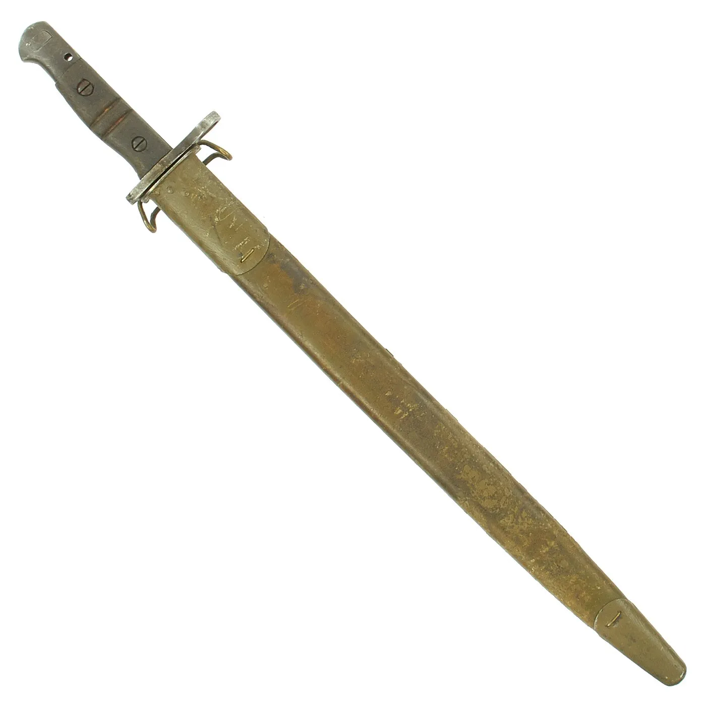 Original U.S. WWI M1917 Enfield Rifle Bayonet by Winchester with Scabbard - dated 1917