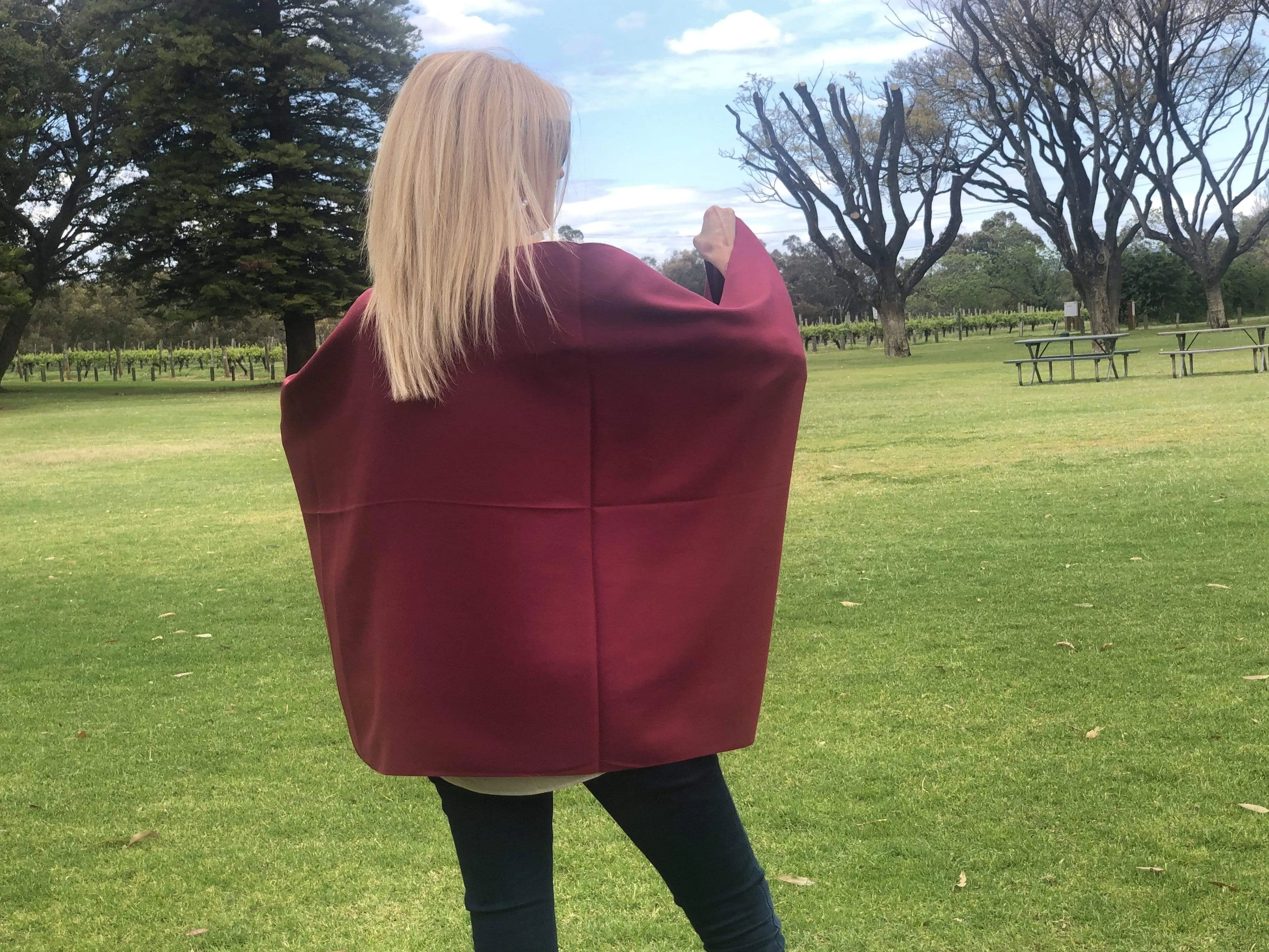 Pashmina Shawl  Deep Red Burgundy