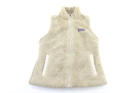 Patagonia Logo Patch Cream Zip Up Vest