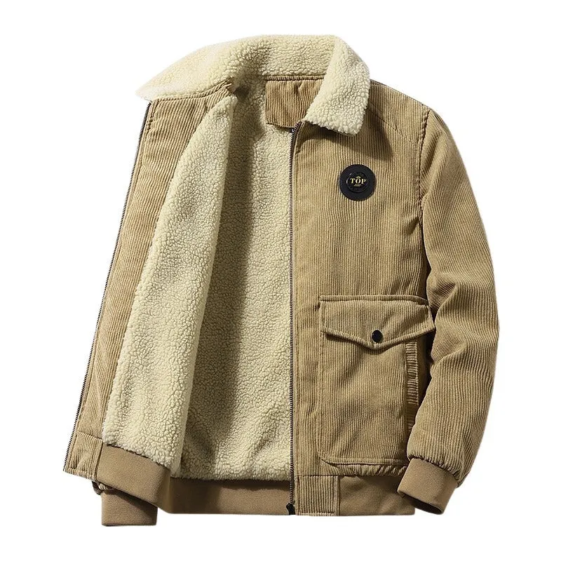 Pologize™ Double Buttoned Pocket Corduroy Jacket