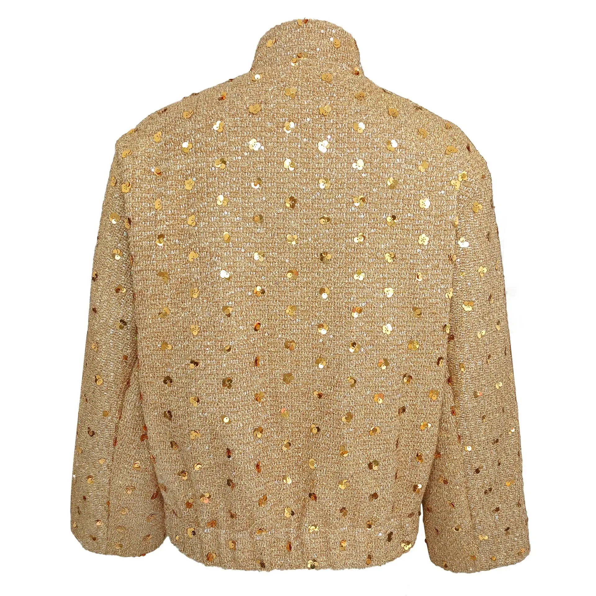 Pre Order:  Glitter Sequins Stand Collar Jacket