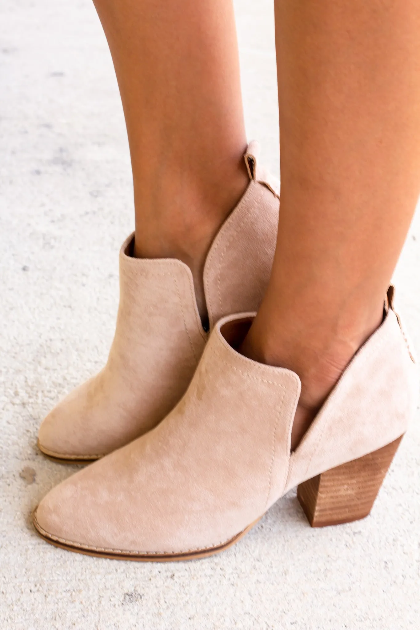 Priscilla Taupe Booties