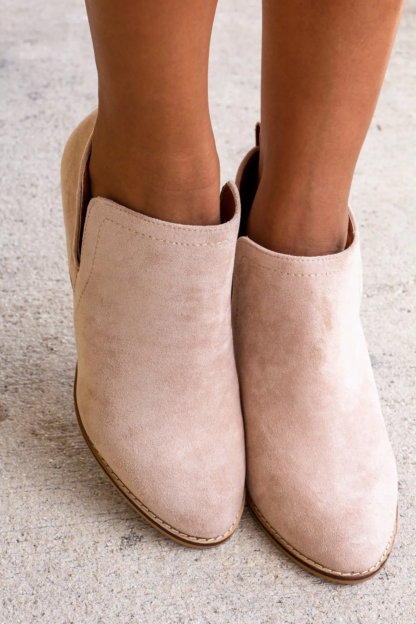 Priscilla Taupe Booties