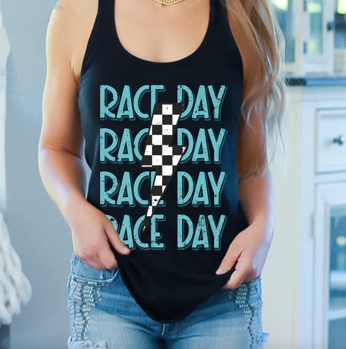 Race Day Bolt Tank (Blue)