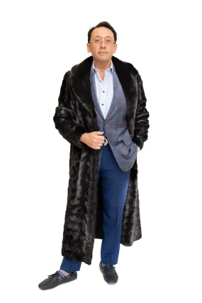 Ranch Mink Coat Paw with Full Collar and Cuffs