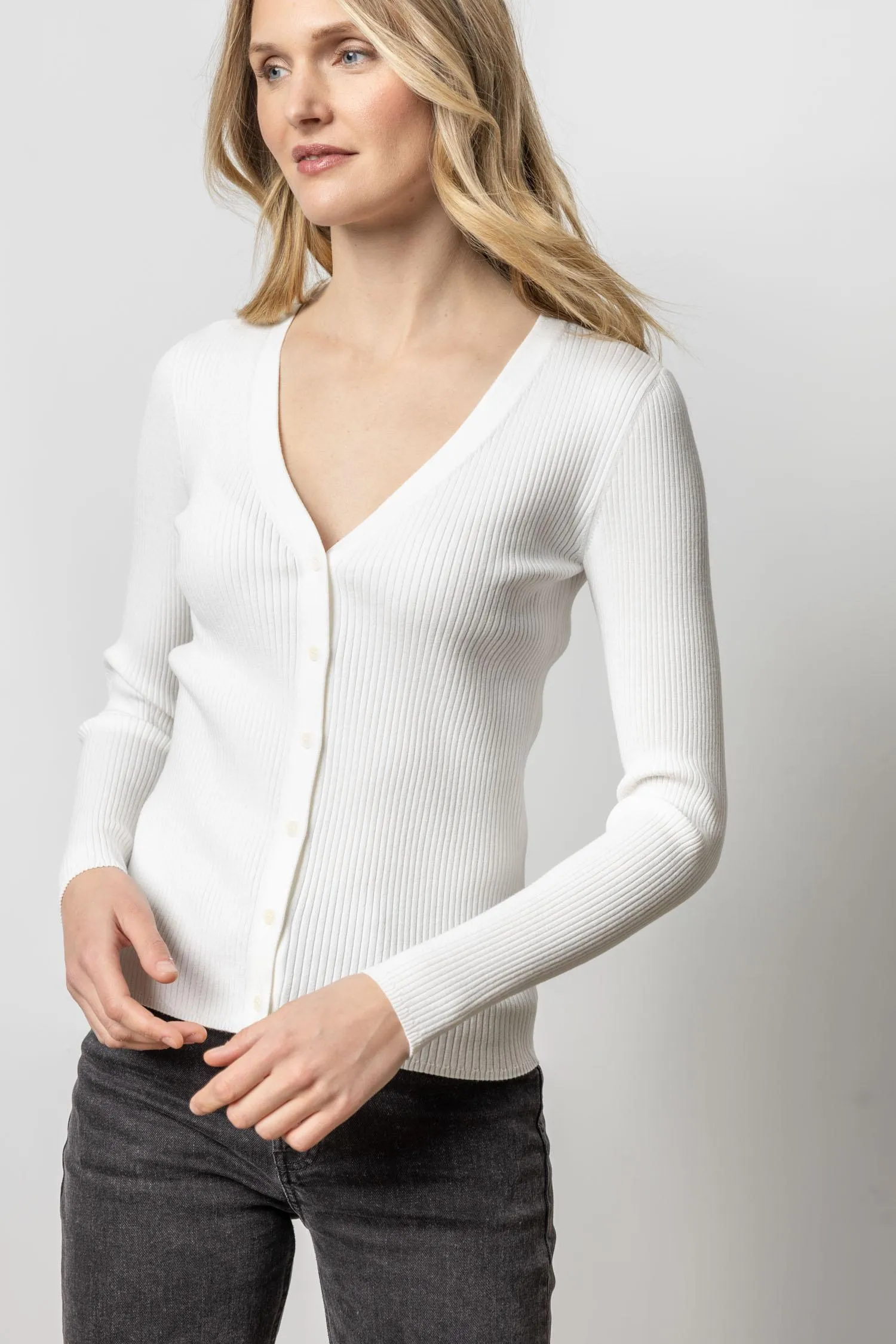 Ribbed Cardigan Sweater