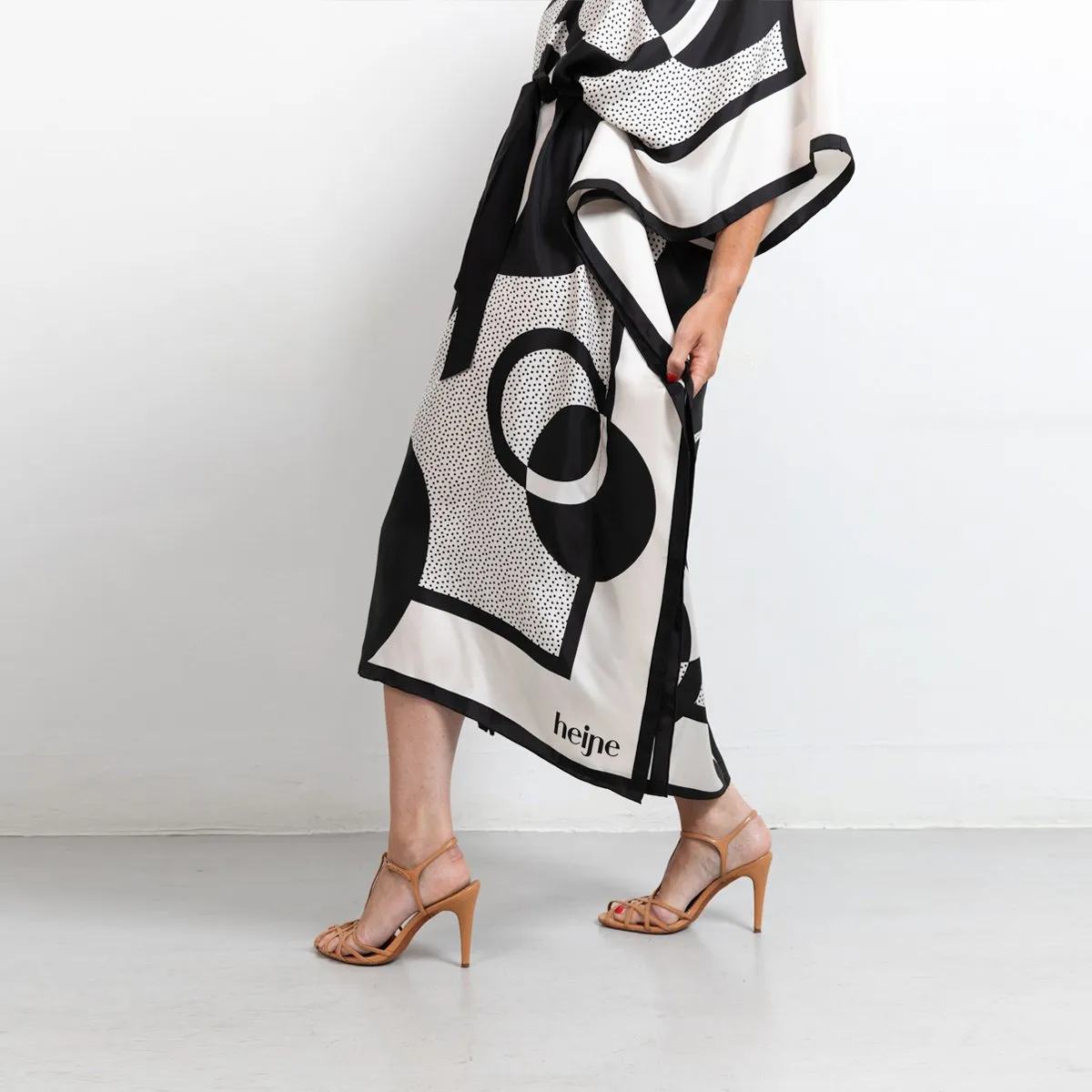 Riviera Long Silk Dress Scarf Print