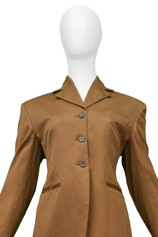 ROMEO GIGLI GOLD LONG RIDING COAT