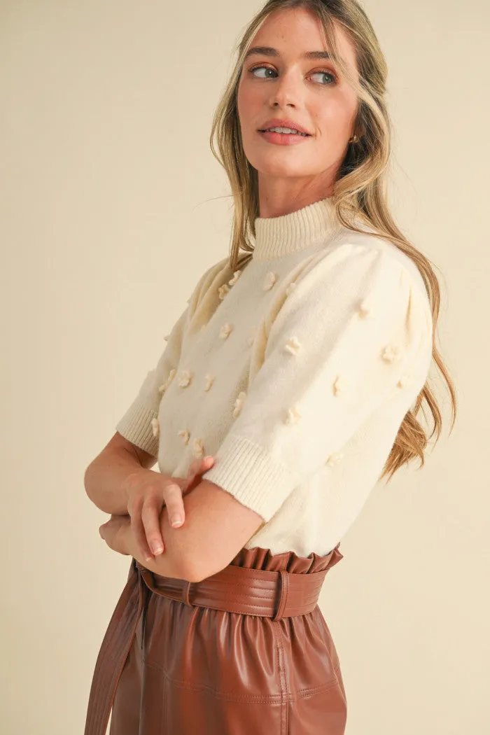 Rosette Sweater - Ivory