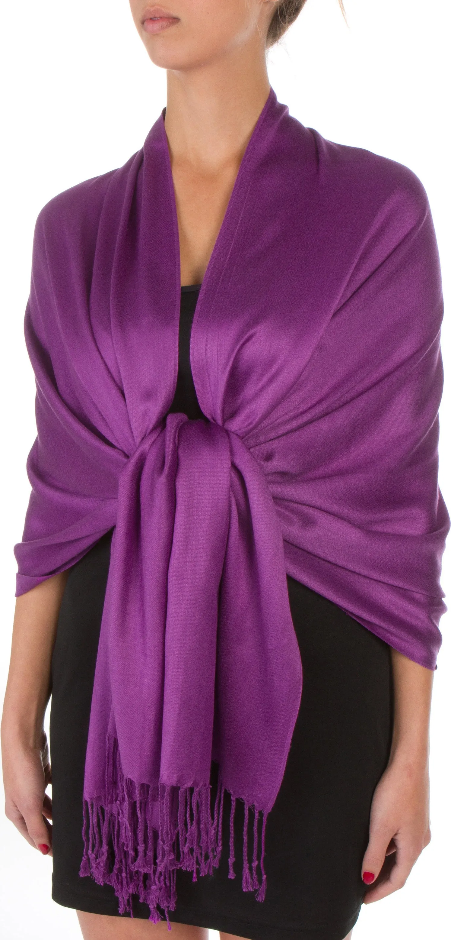 Sakkas 78" X 28" Rayon from Bamboo Soft Solid Pashmina Shawl / Wrap / Stole