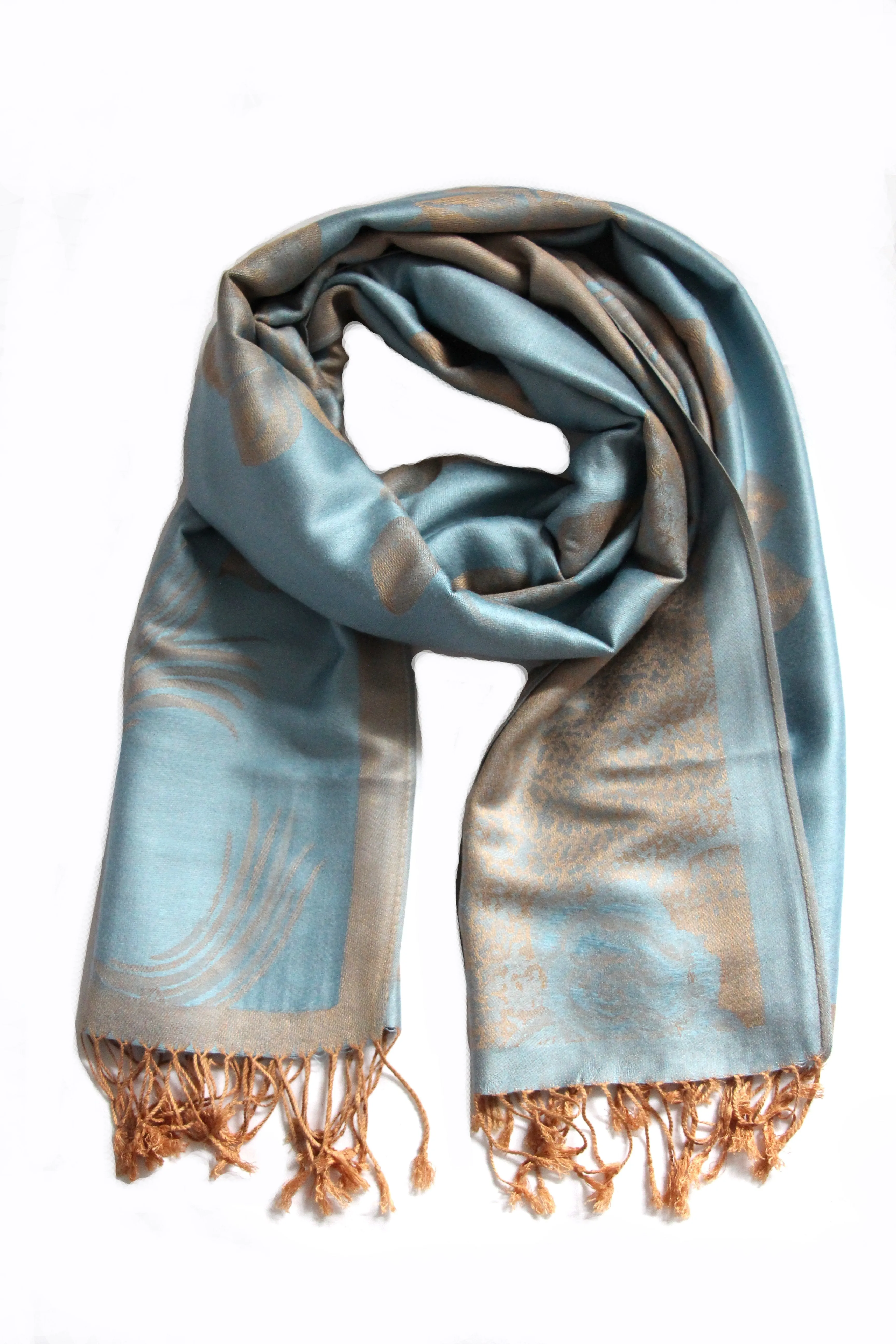 Sakkas Two Tone Rose Pashmina Scarf / Stole / Wrap