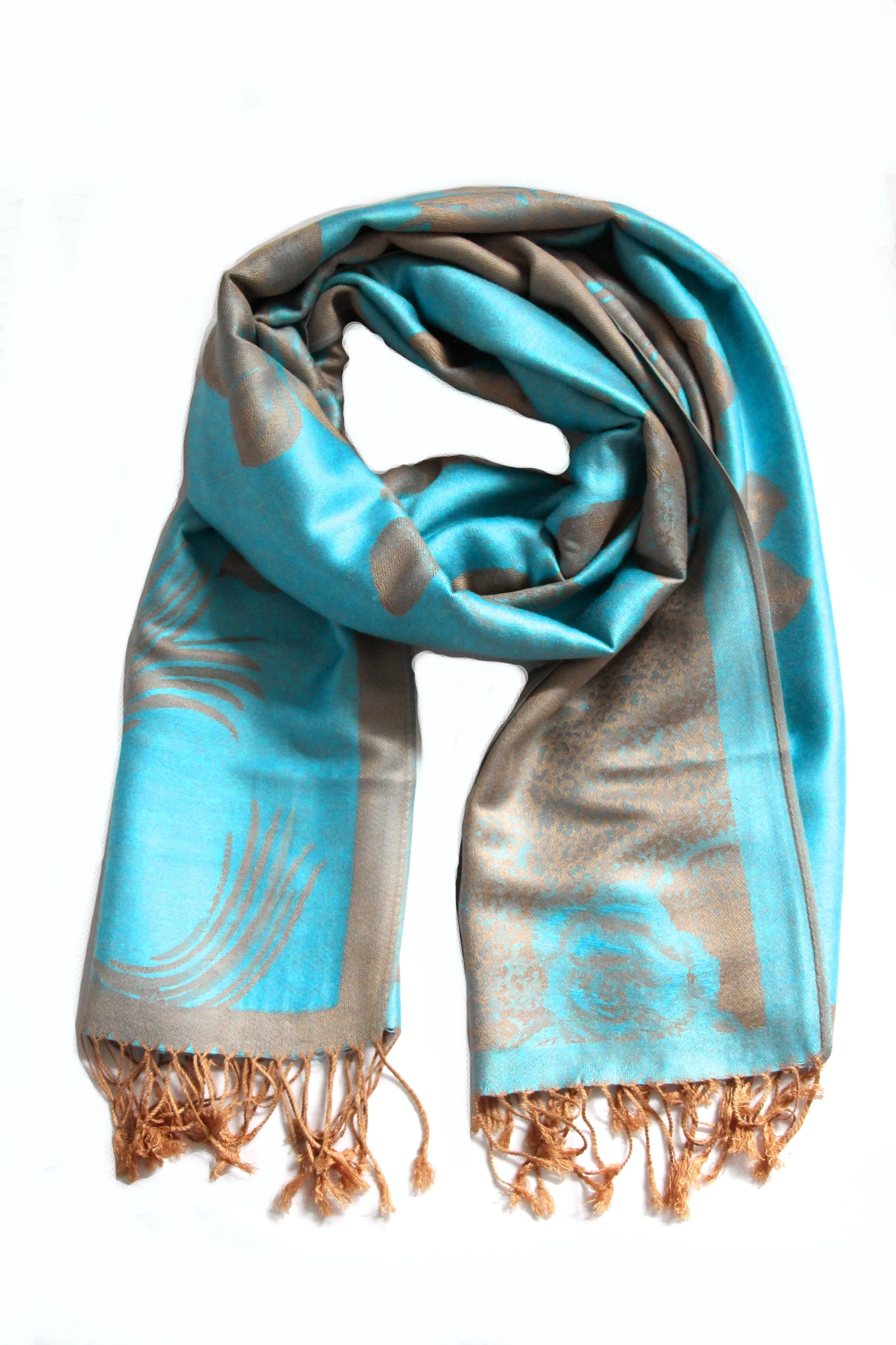 Sakkas Two Tone Rose Pashmina Scarf / Stole / Wrap