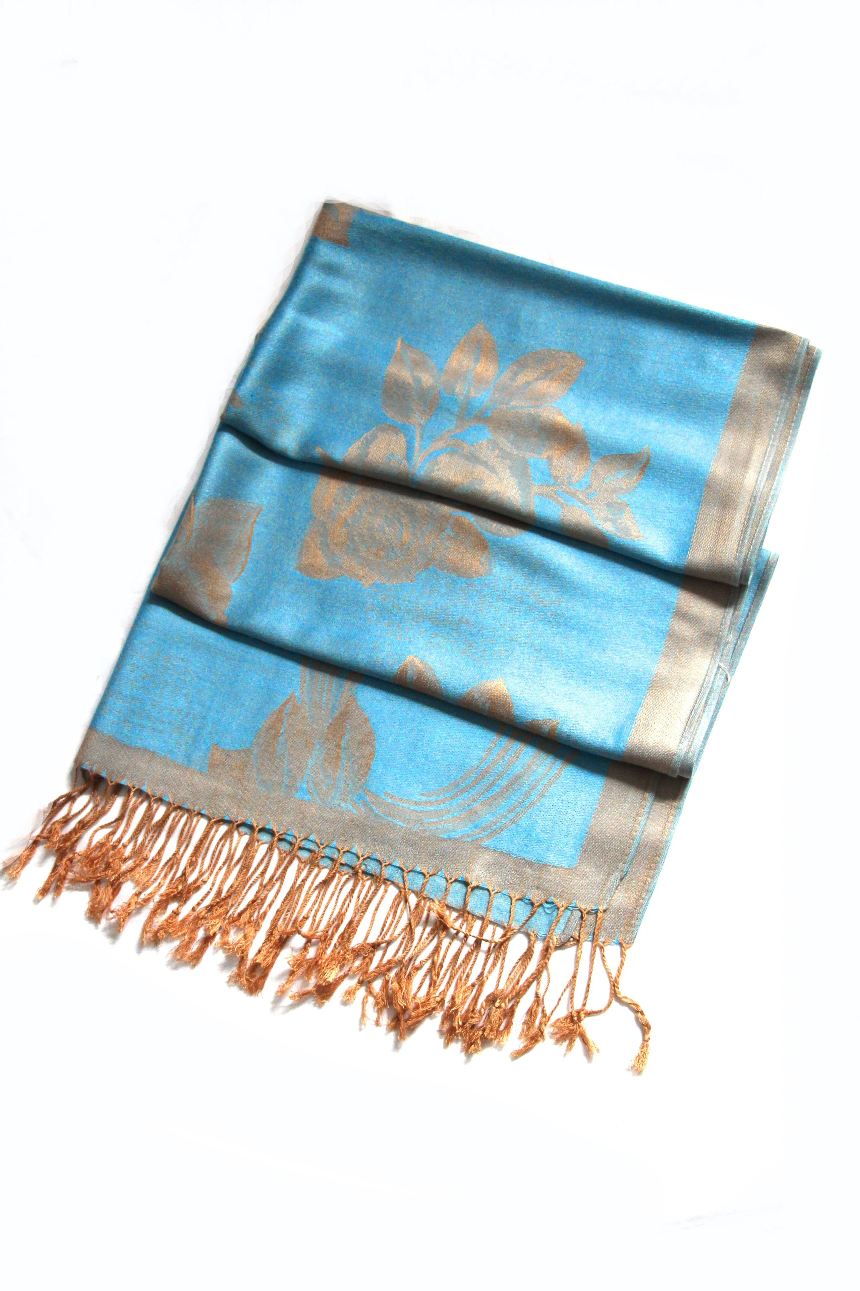 Sakkas Two Tone Rose Pashmina Scarf / Stole / Wrap