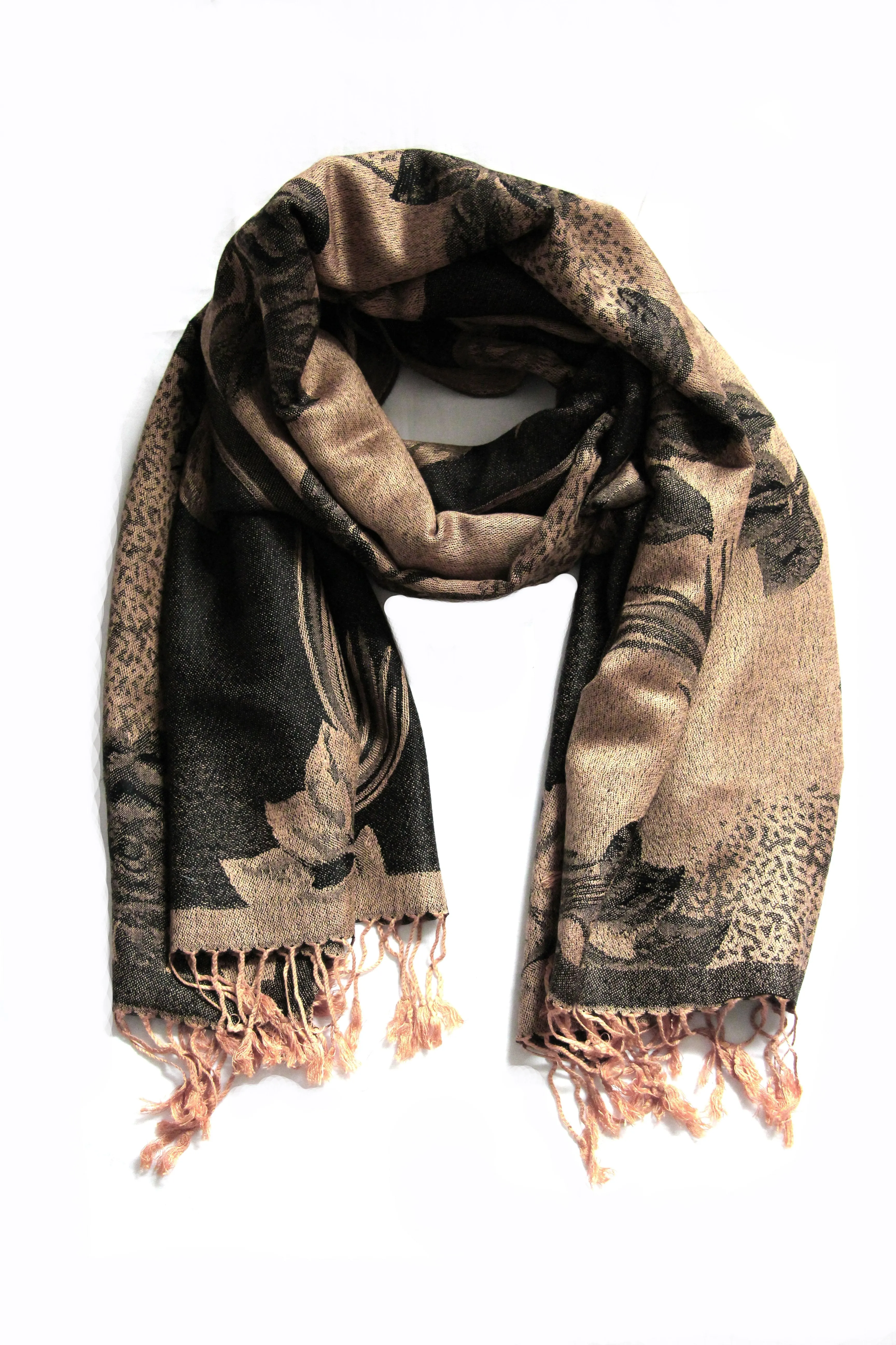 Sakkas Two Tone Rose Pashmina Scarf / Stole / Wrap