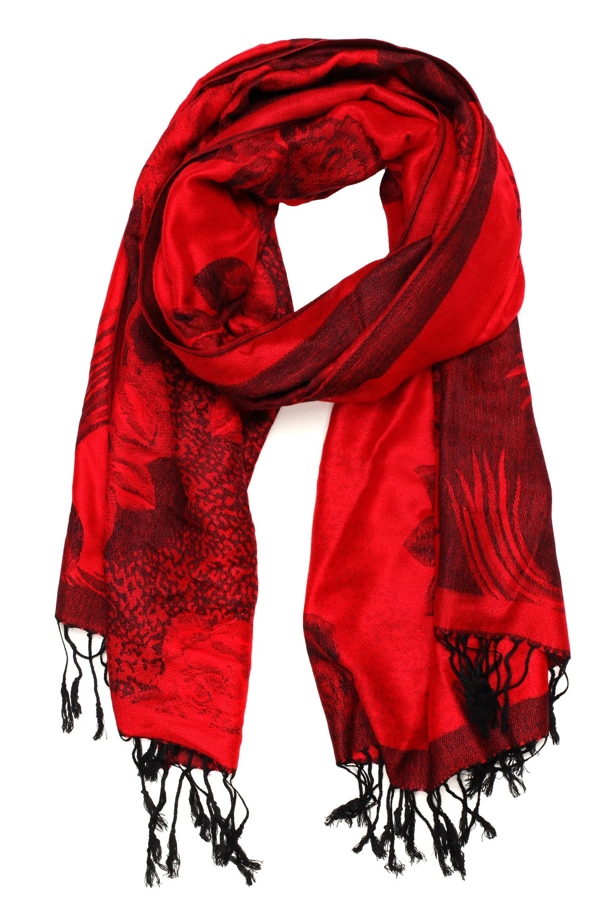 Sakkas Two Tone Rose Pashmina Scarf / Stole / Wrap