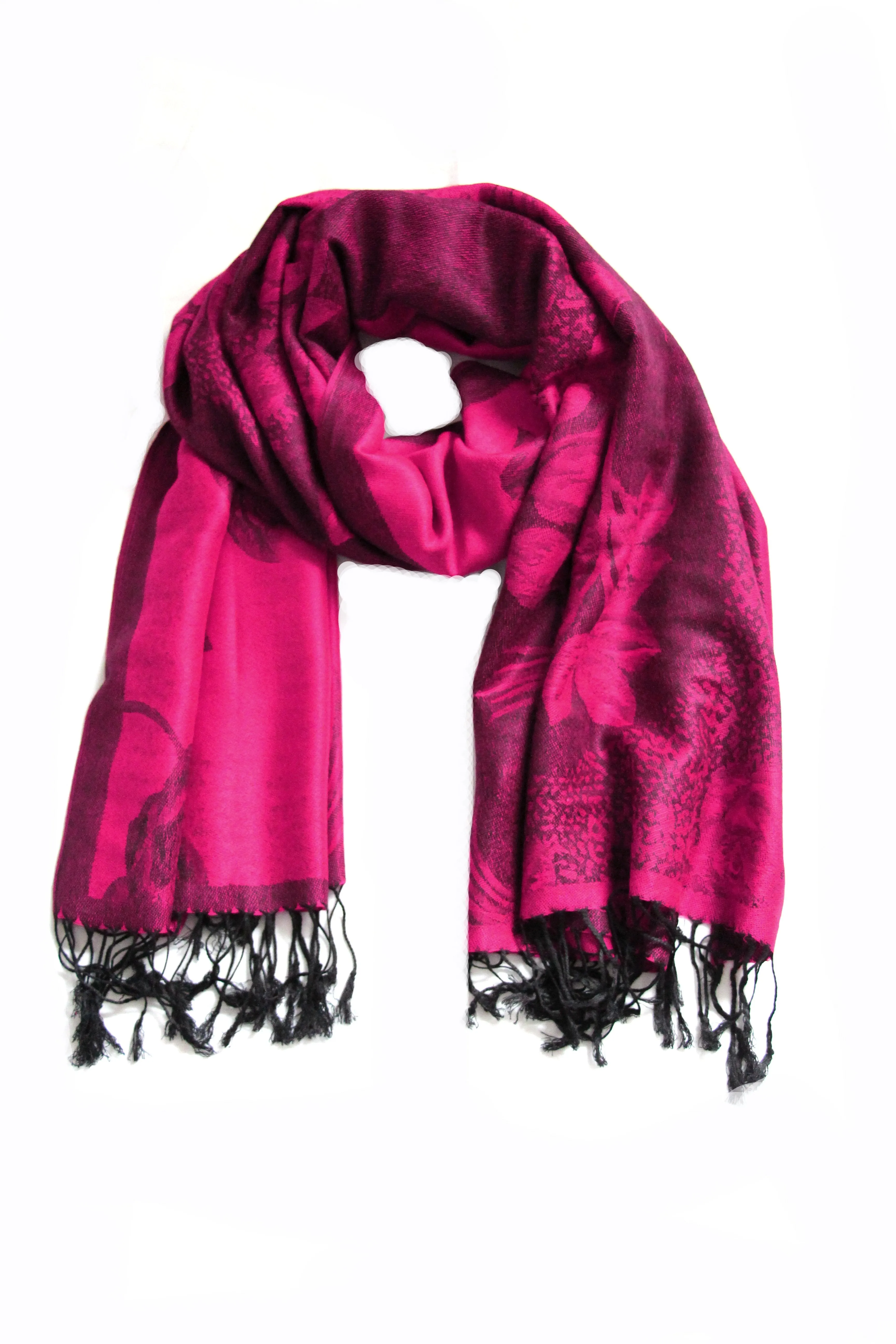 Sakkas Two Tone Rose Pashmina Scarf / Stole / Wrap