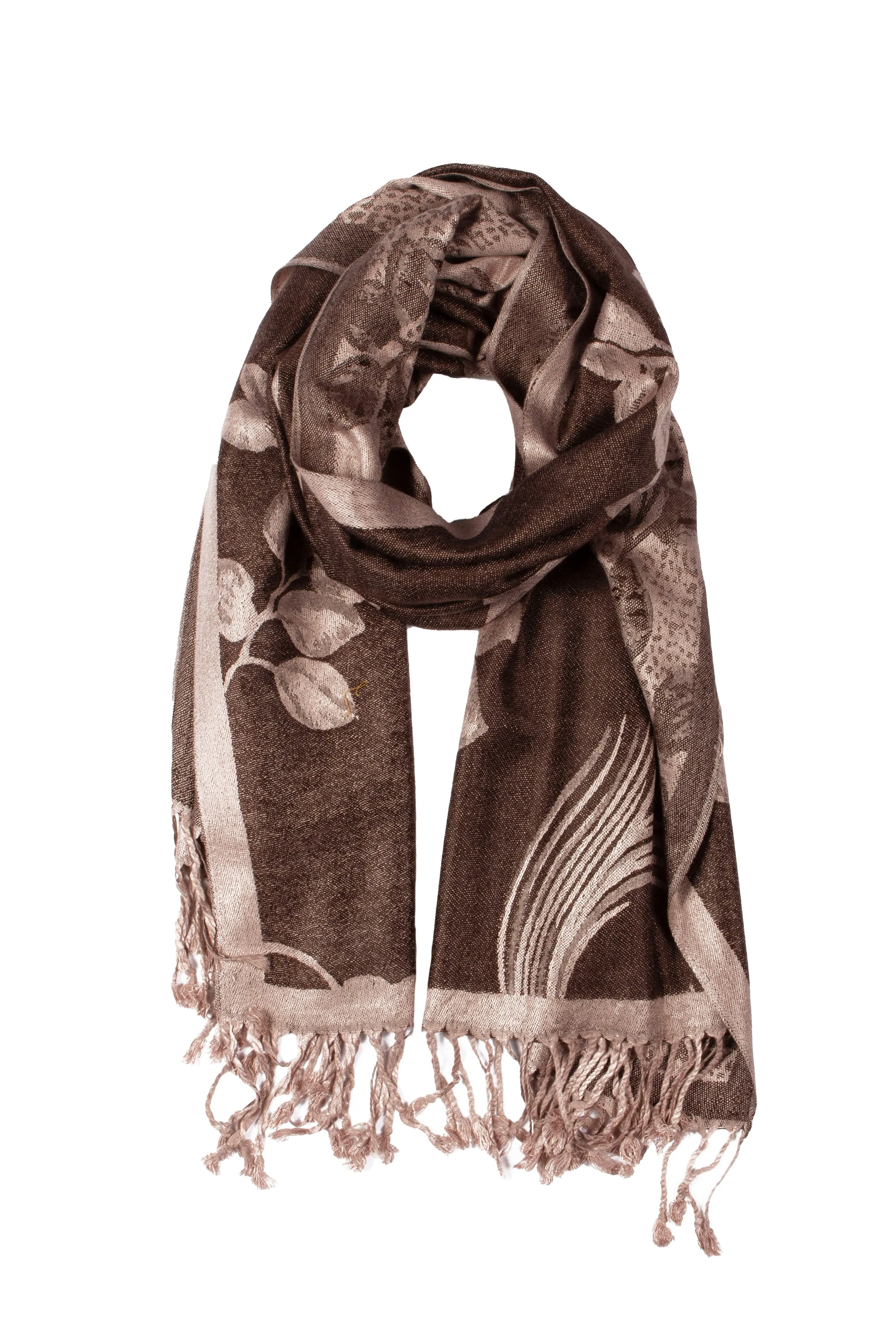 Sakkas Two Tone Rose Pashmina Scarf / Stole / Wrap