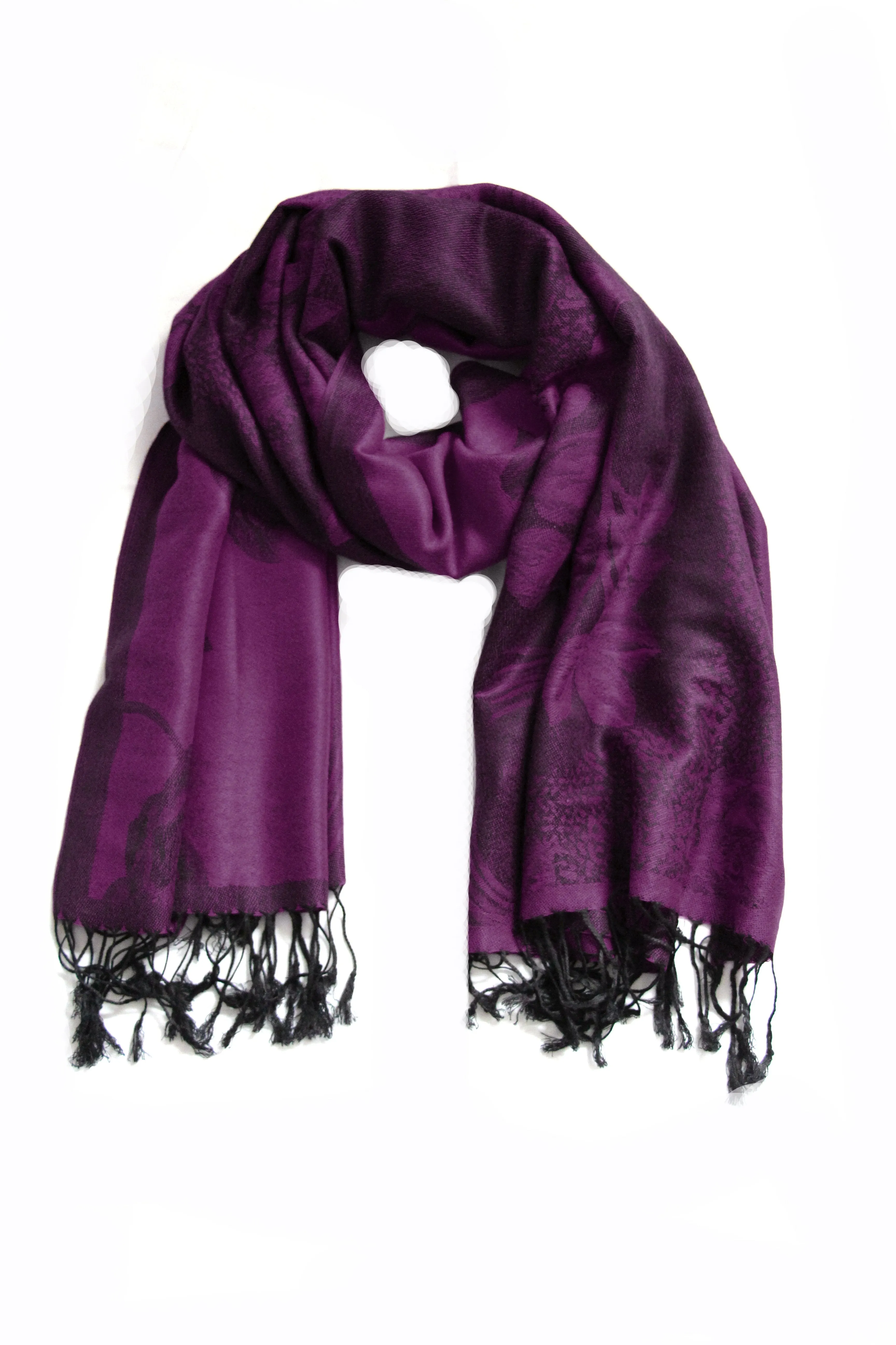 Sakkas Two Tone Rose Pashmina Scarf / Stole / Wrap