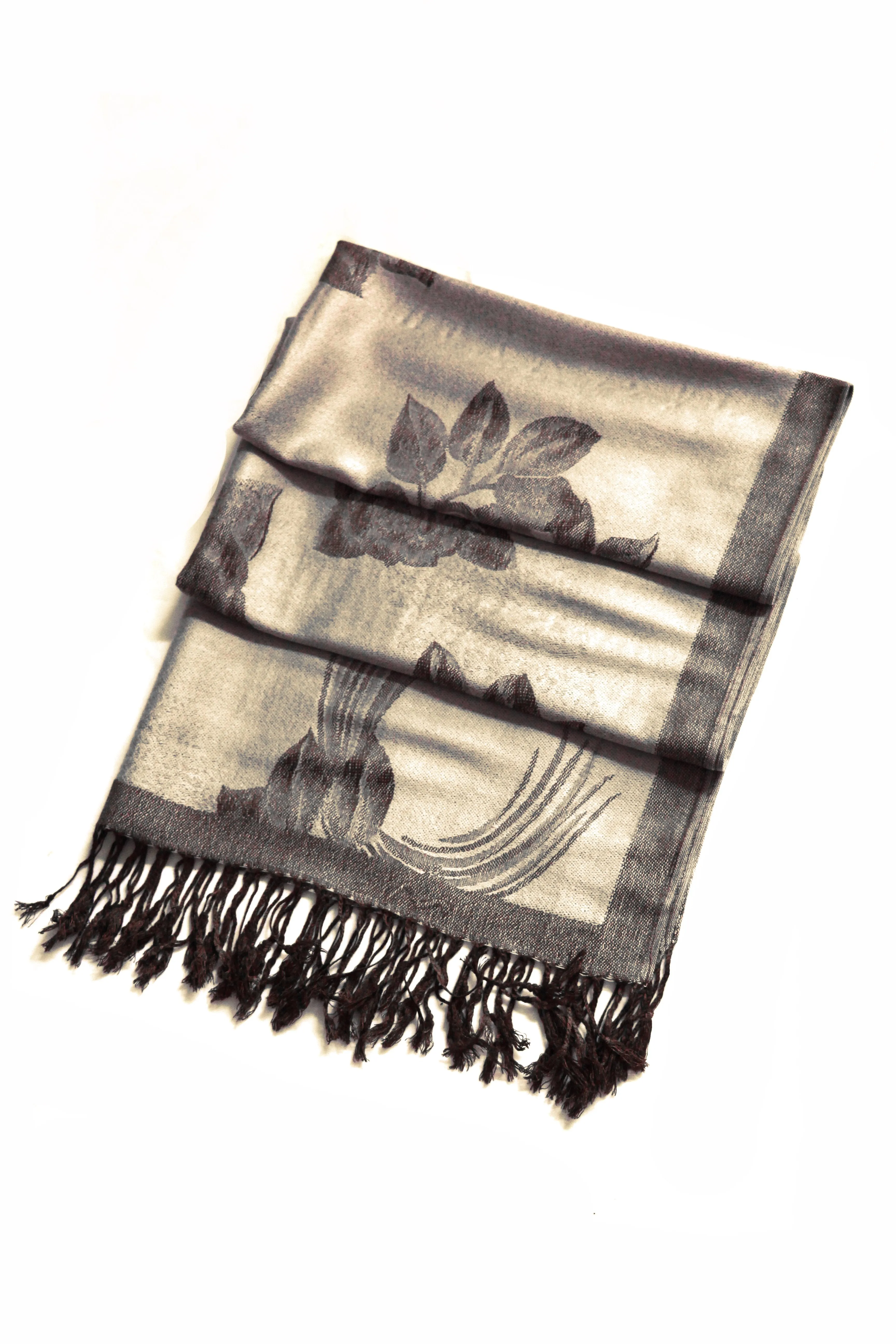 Sakkas Two Tone Rose Pashmina Scarf / Stole / Wrap