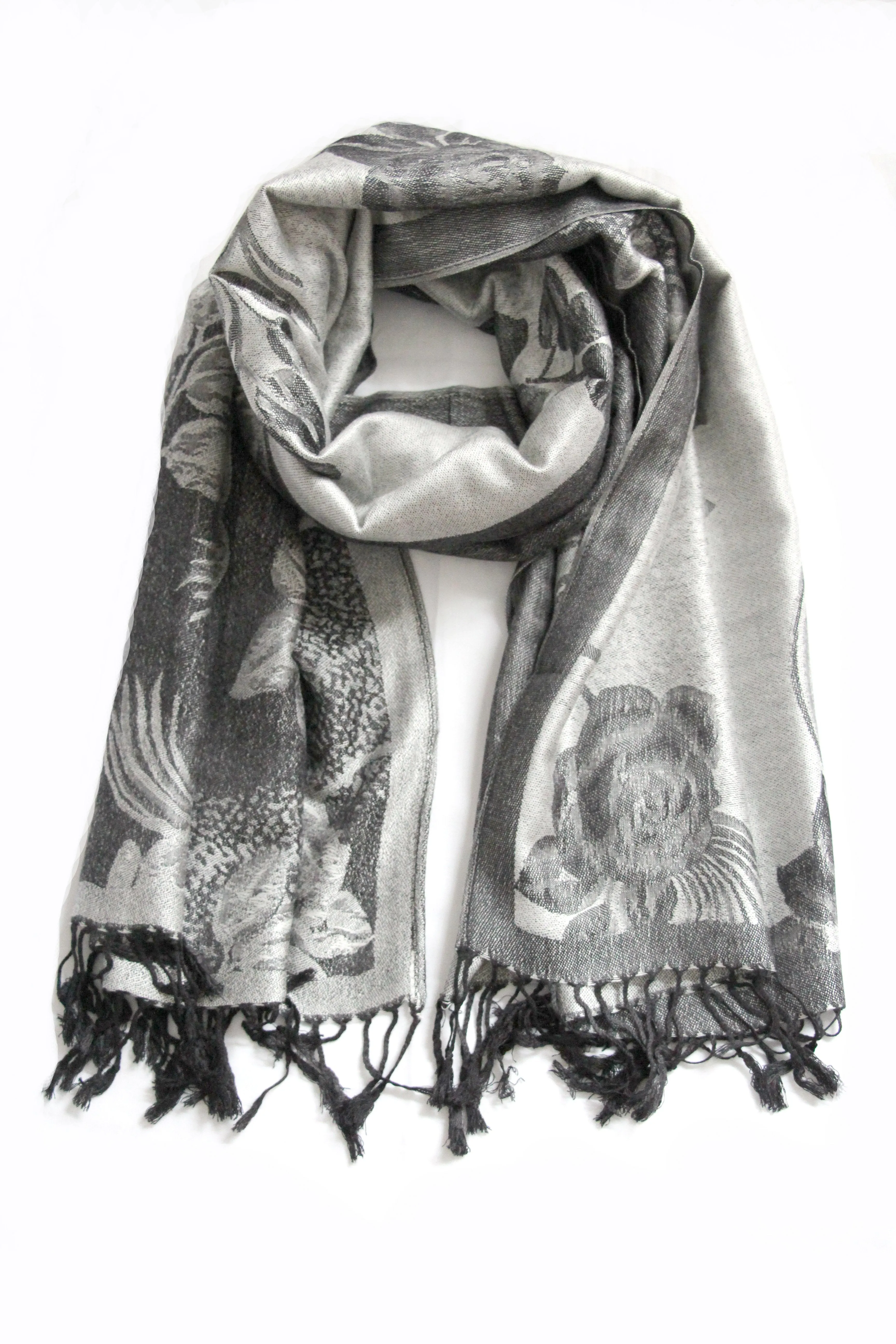 Sakkas Two Tone Rose Pashmina Scarf / Stole / Wrap