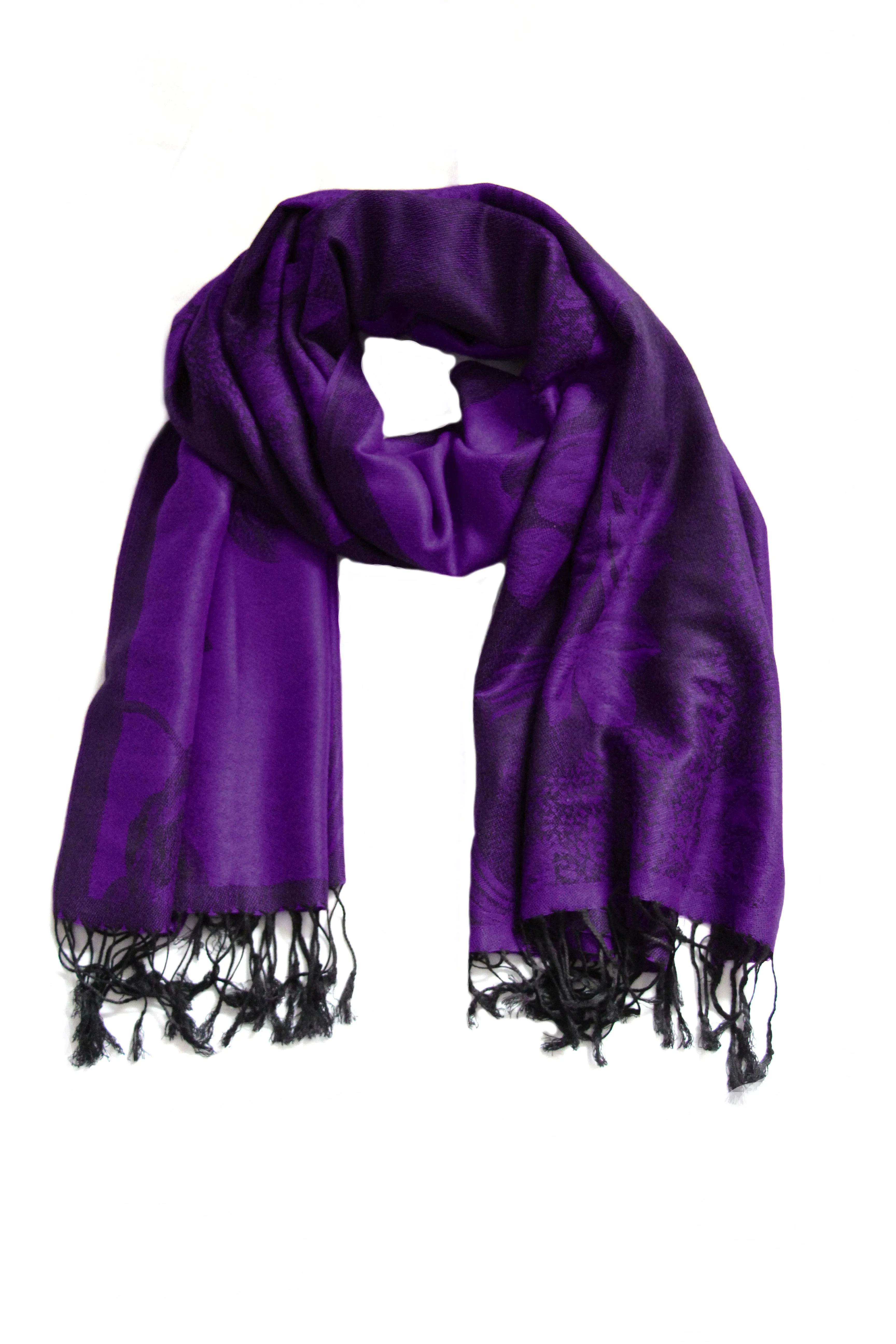 Sakkas Two Tone Rose Pashmina Scarf / Stole / Wrap