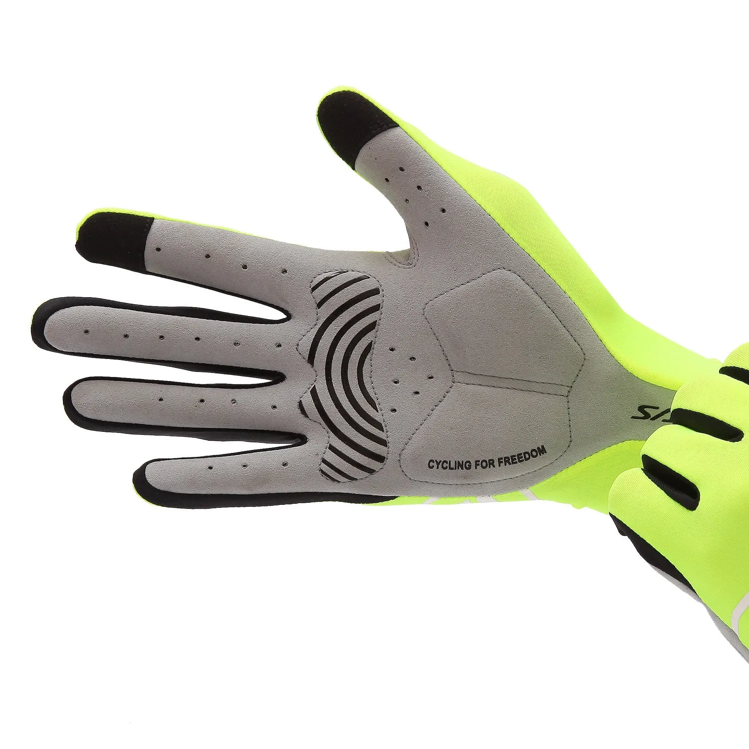 Santic Lance Men Green Cycling Gloves Full Finger