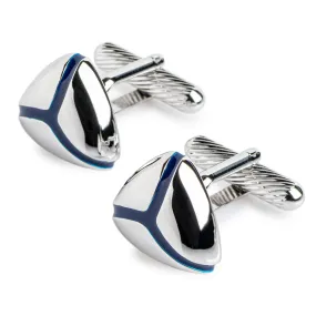 Shinjuku Royal Blue and Silver Japanese Cufflinks