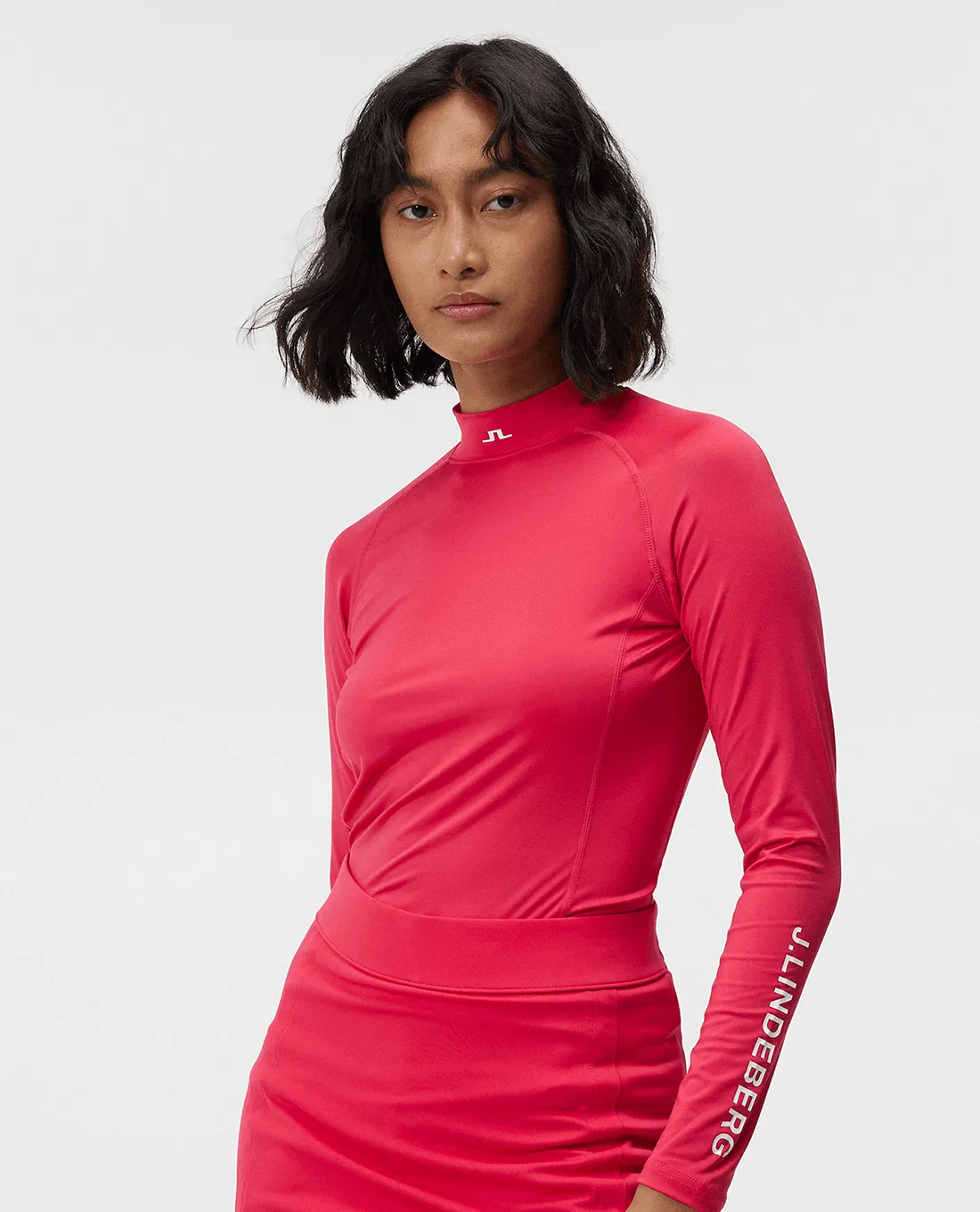 SIZE XS - J.Lindeberg Asa Soft Compression Top Rose Red