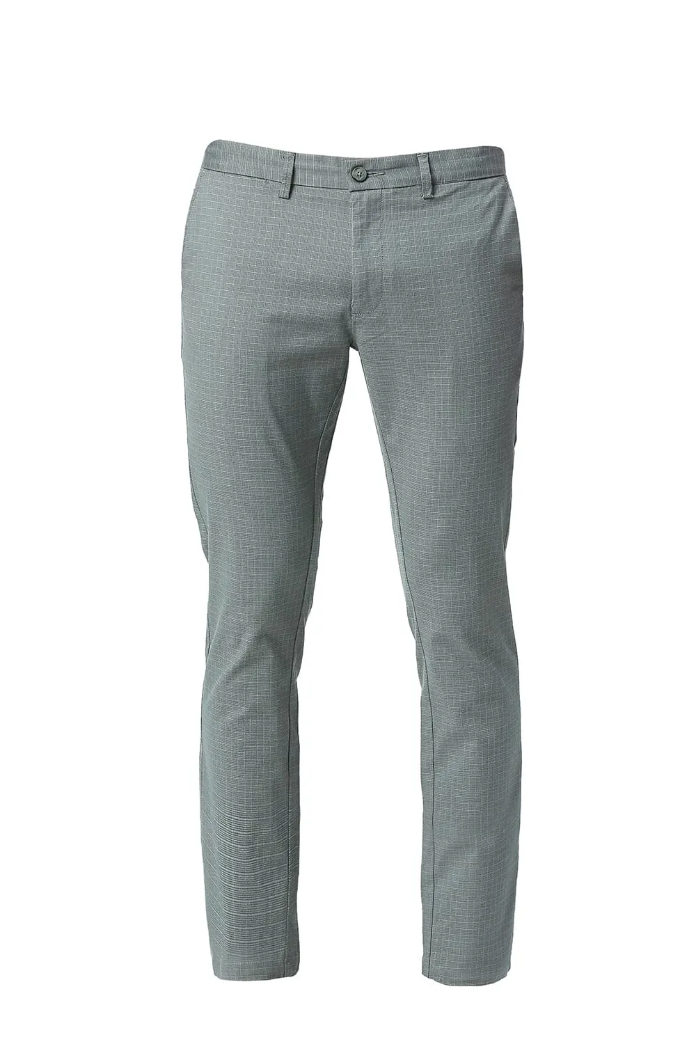 Skinny Fit Stretch Checks Trousers