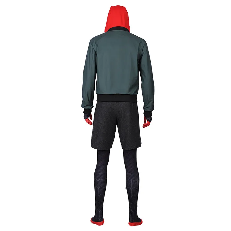 SpiderMan Into the Spider-Verse Costumes Miles Morales Cosplay Spider-Man Jumpsuit Full Set