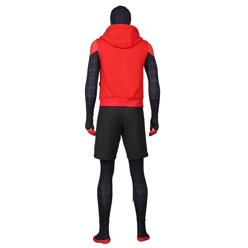 SpiderMan Into the Spider-Verse Costumes Miles Morales Cosplay Spider-Man Jumpsuit Full Set