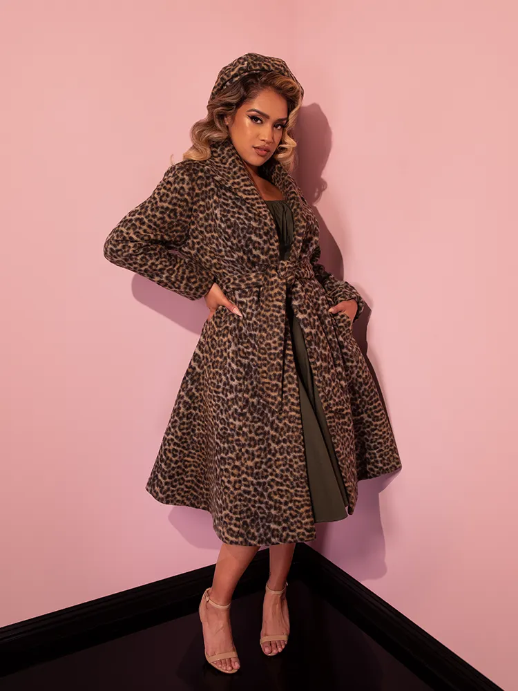 Starlet Swing Coat in Leopard Print - Vixen by Micheline Pitt